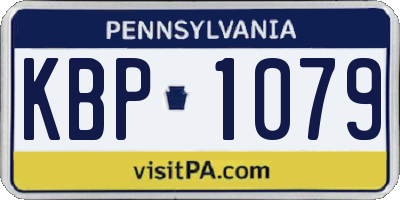 PA license plate KBP1079