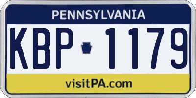 PA license plate KBP1179