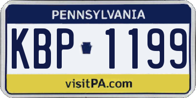 PA license plate KBP1199