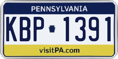 PA license plate KBP1391
