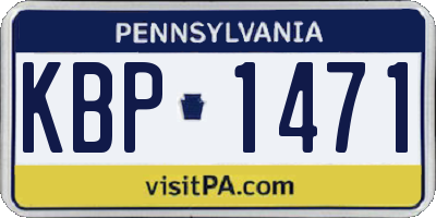 PA license plate KBP1471