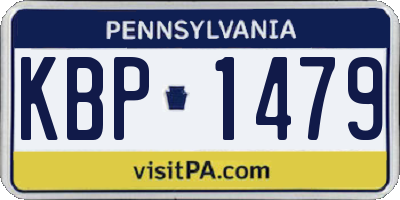 PA license plate KBP1479