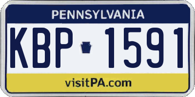 PA license plate KBP1591