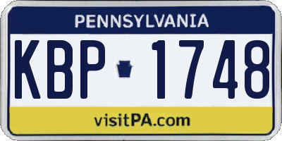 PA license plate KBP1748