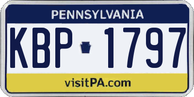 PA license plate KBP1797
