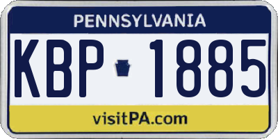 PA license plate KBP1885