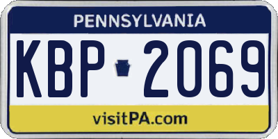 PA license plate KBP2069