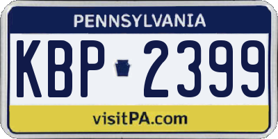 PA license plate KBP2399