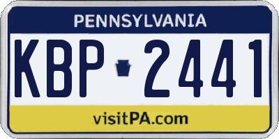PA license plate KBP2441