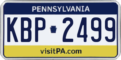 PA license plate KBP2499