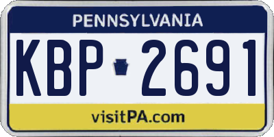 PA license plate KBP2691