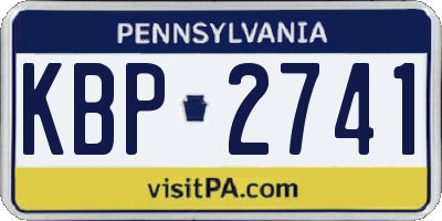 PA license plate KBP2741