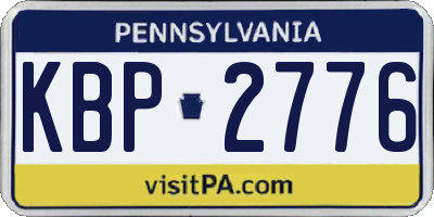 PA license plate KBP2776