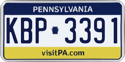 PA license plate KBP3391