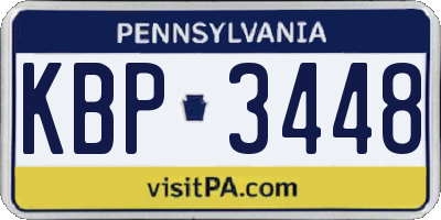 PA license plate KBP3448