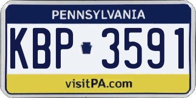 PA license plate KBP3591