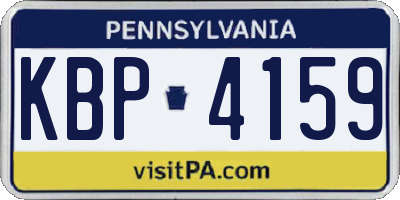 PA license plate KBP4159