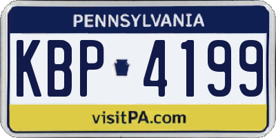 PA license plate KBP4199