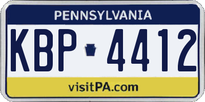 PA license plate KBP4412