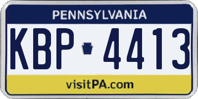 PA license plate KBP4413