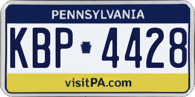 PA license plate KBP4428