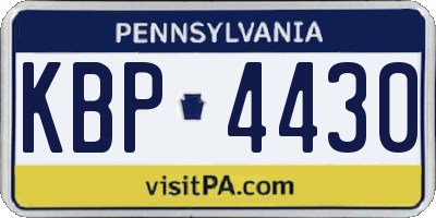 PA license plate KBP4430