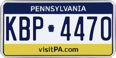 PA license plate KBP4470