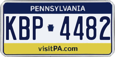 PA license plate KBP4482