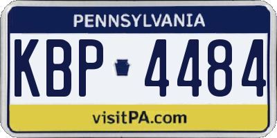 PA license plate KBP4484