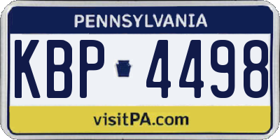 PA license plate KBP4498