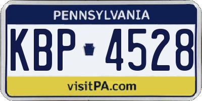 PA license plate KBP4528
