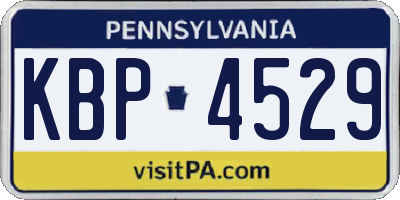 PA license plate KBP4529