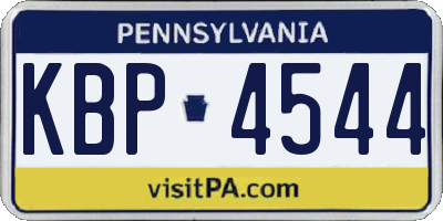 PA license plate KBP4544