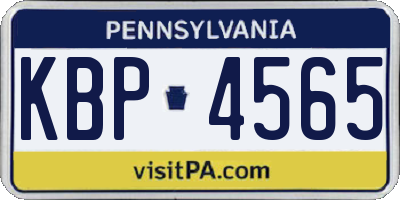 PA license plate KBP4565
