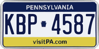PA license plate KBP4587