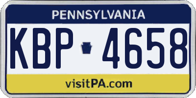 PA license plate KBP4658