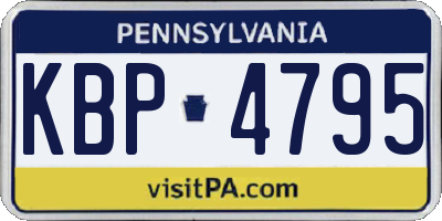 PA license plate KBP4795
