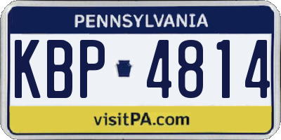 PA license plate KBP4814