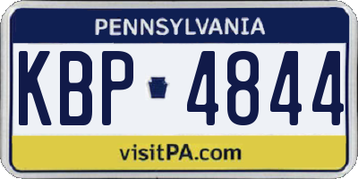 PA license plate KBP4844