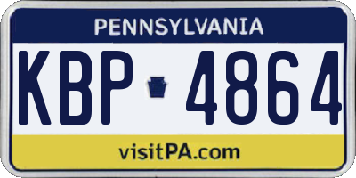 PA license plate KBP4864