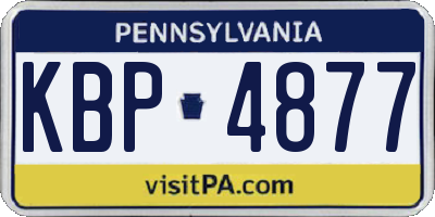 PA license plate KBP4877