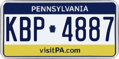 PA license plate KBP4887