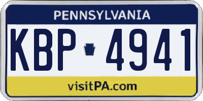 PA license plate KBP4941
