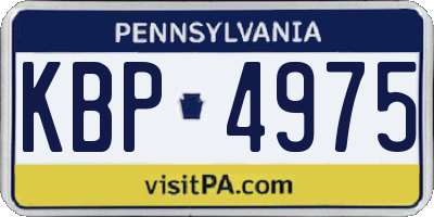 PA license plate KBP4975
