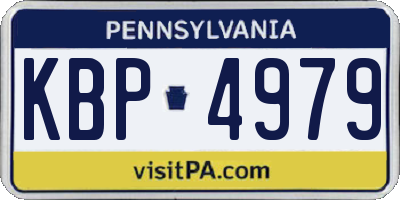 PA license plate KBP4979