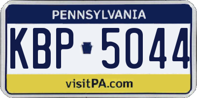 PA license plate KBP5044