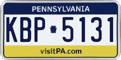 PA license plate KBP5131