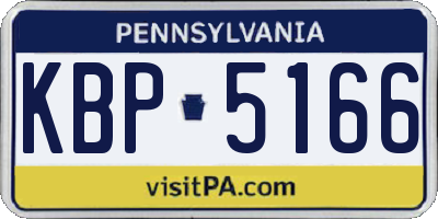 PA license plate KBP5166