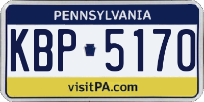 PA license plate KBP5170