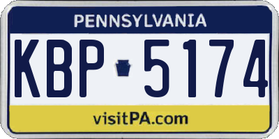 PA license plate KBP5174